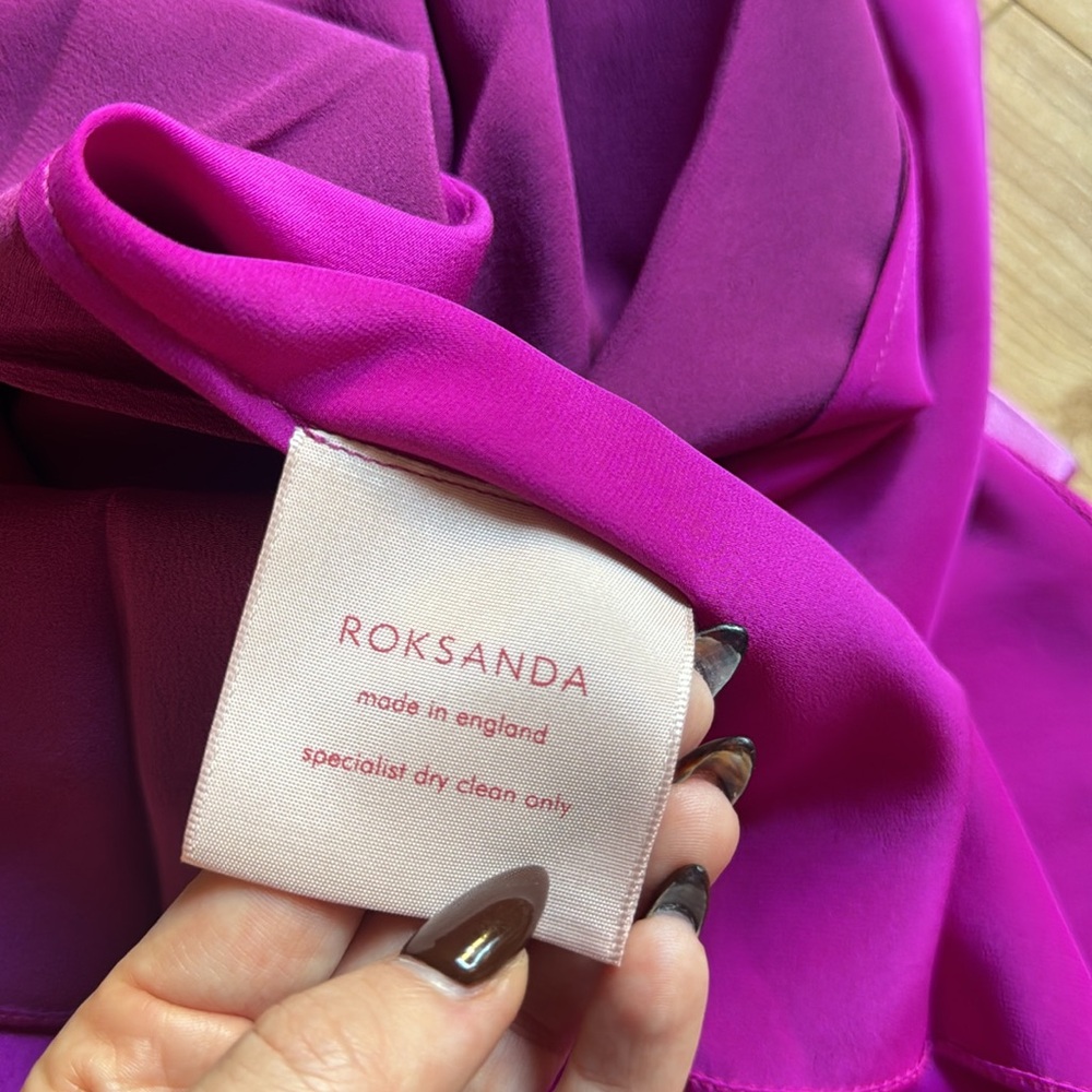 ROSKANDA SILK PURPLE DRESS - Picture 7 of 7
